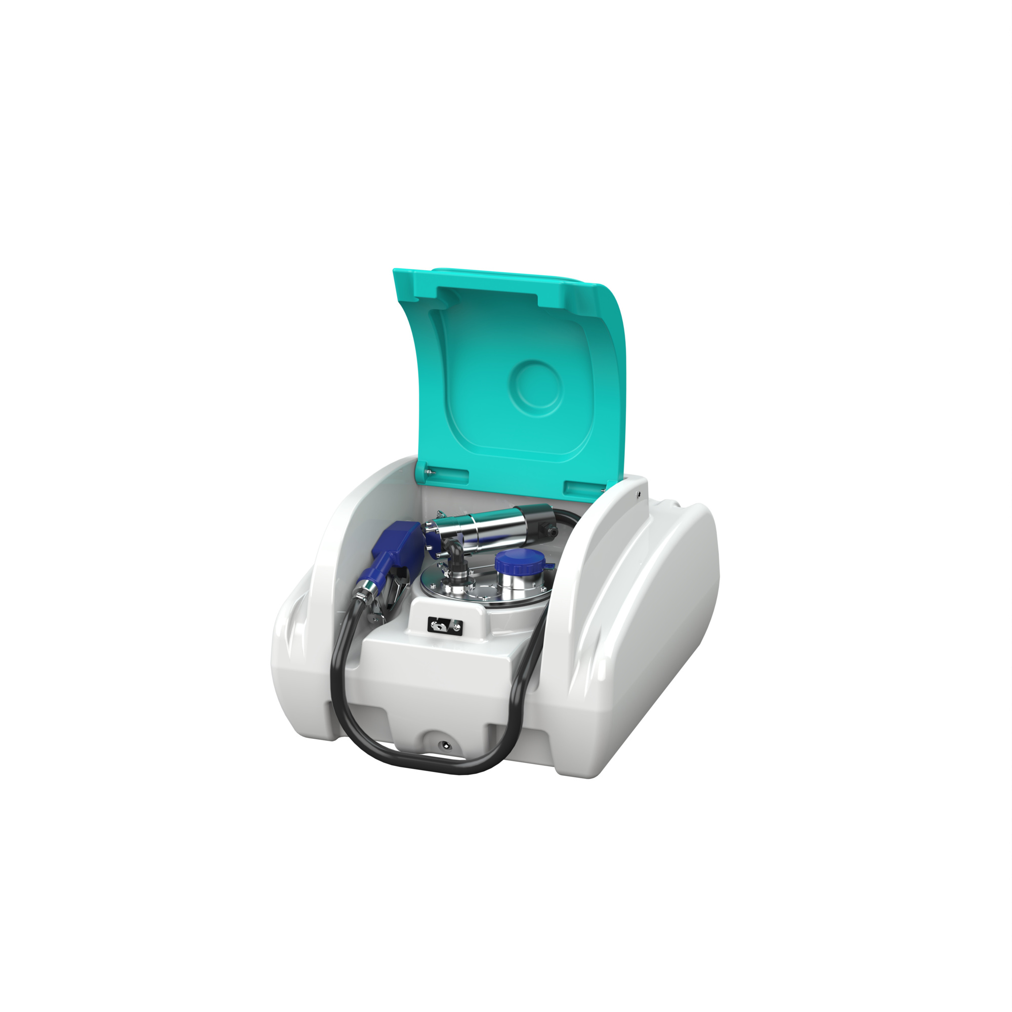 Enduraplas DEF Fuel Boss Transfer Tank — 25-Gallon, Built-In Pump, Hose, Auto Shut-Off Nozzle, Model# REU025C09S